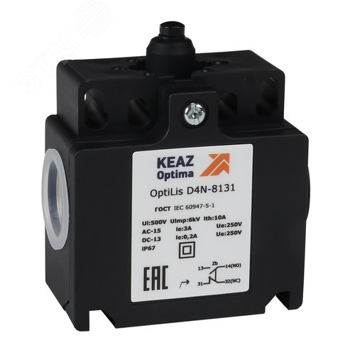 Выключатель концевой OptiLiS D4N-8131 толкатель пластиковый EN 50047 XCKT2112P16