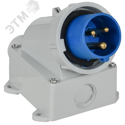 Вилка стационарная ССИ-5132 16А-6ч/220В 2P+PE IP67 IEK