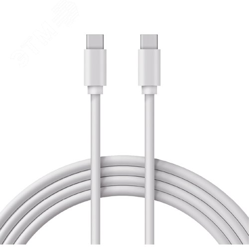Кабель Type-C - Type-C 3A, 1m, PVC, white, 18-1828,