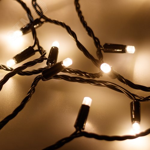 Гирлянда светодиодная декоративная ARD-STRING-CLASSIC-10000-BLACK-100LED-STD WARM 230V, 7W ARDCL, IP65