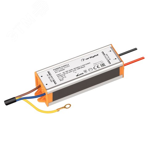 Блок питания ARPJ-SN-63300 (18W, 34-63V, 300mA) (IP65 металл, 3 года)