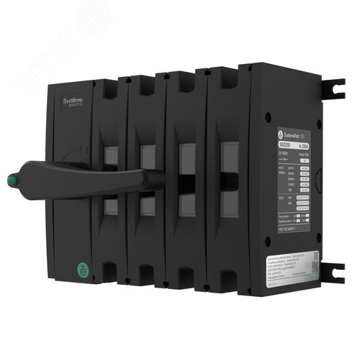 ВЫКЛ.-РАЗЪЕДИНИТЕЛЬ SYSTEMEPACT SD160 4P 63A РУКОЯТКА СЛЕВА ФРОНТ._РУКОЯТКА ЗАКАЗЫВАЕТСЯ ОТДЕЛЬНО