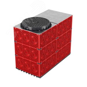 Кабельный колодец связи (ККС) пластиковый для кабельной канализации с пластиковым люком, 1500х750х1125 мм