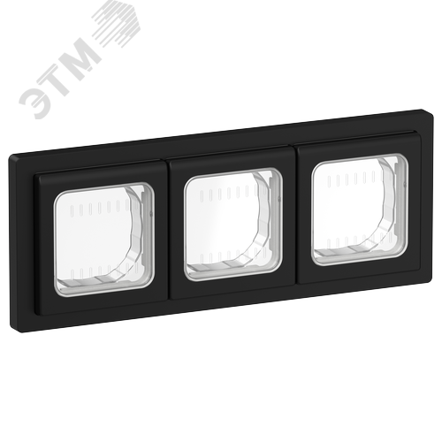 FLITE Рамка 3-местная IP55 Рпро-3-55-ФлЧ черный IEK