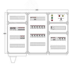 Щит управления электрообогревом DEVIBOX HR 15x2800 D330 (в комплекте с терморегулятором и датчиком температуры)