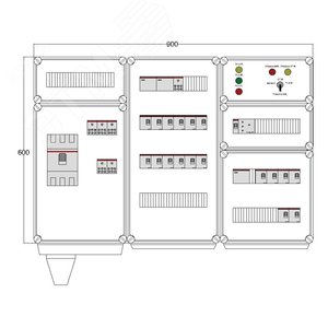 Щит управления электрообогревом DEVIBOX HR 18x4400 D316 (в комплекте с терморегулятором и датчиком температуры)