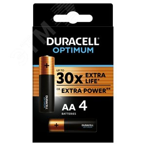 Элемент питания АА алкалиновые 1,5v 4 шт. LR6-4BL 5014061 Optimum