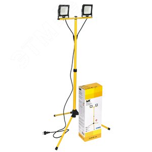 Прожектор светодиодный СДО 06-2x30Ш штатив 6500К IP65 черный IEK