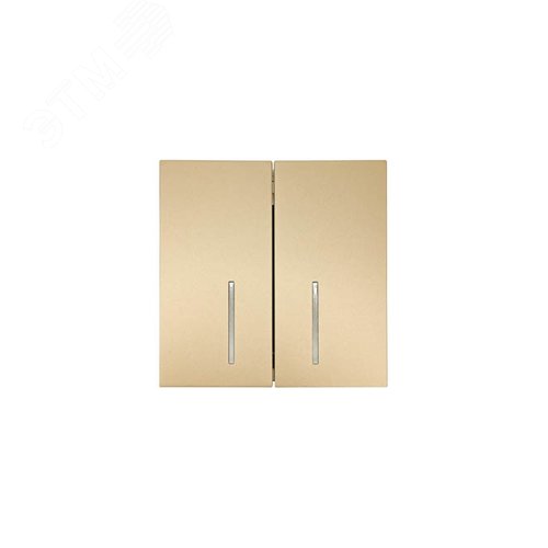 ZIMA Выключатель 2-кл. с подсветкой, 10А, механизм, золото Lezard 704-3688-112QC