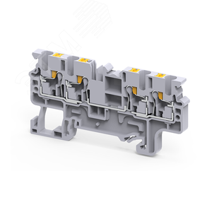 Клемма с 4 конт. push-in 2,5 кв.мм OptiClip СP-2,5-QUATTRO-(0,2-2,5)-I-серый