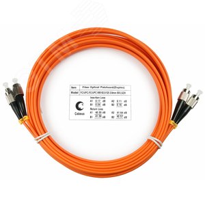 Патч-корд оптический duplex 10м FC-FC 62,5/125MM LSZH