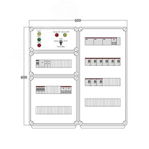 Щит управления электрообогревом HS 9x2700 D330 (в комплекте с терморегулятором и датчиком температуры)