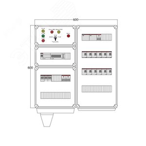 Щит управления электрообогревом DEVIBOX HR 12x4400 D850 (в комплекте с терморегулятором)