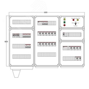 Щит управления электрообогревом DEVIBOX HR 18x2800 D330 (в комплекте с терморегулятором и датчиком температуры)