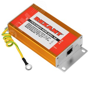 Грозозащита витой пары, разъем RJ45 с PoE,