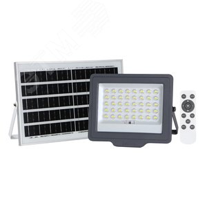 Прожектор светодиодный LED ДО-150 Вт 6500К 1500 Лм IP65 с солнечной панелью