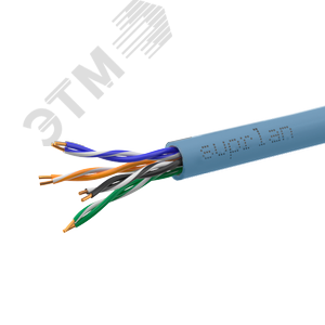 Витая пара U/UTP кат 5e 4x2x0.52 Premium Cu PVC PROJECT IN 305м (RUS Синий)