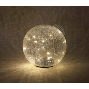 Светильник садовый Шар на солнечной батарее, 20 LED 20 cм ERASF08-25