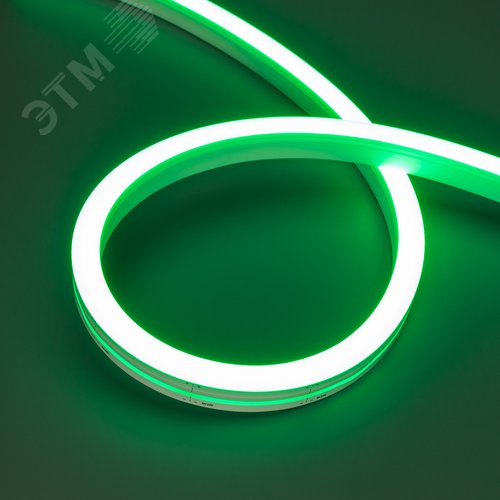 Лента герметичная MOONLIGHT-SIDE-A140-12x17mm 24V Green 8 W/m, IP67, 2835, 5m, wire x1, 8 Вт/м, IP67
