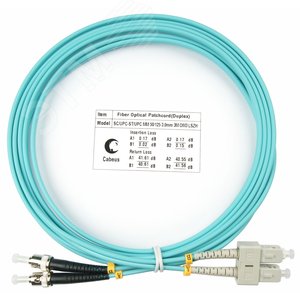 Патч-корд оптический duplex 3м SC-ST 50/125MM OM3 LSZH