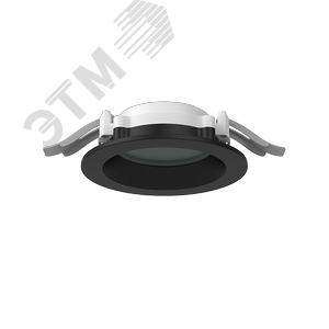 Светильник светодиодный DL-01 Pro 100 мм 10 Вт 4000 К CRI90 120х49 мм IP65/40 RAL9005 черный муар с защитным силикатным стеклом