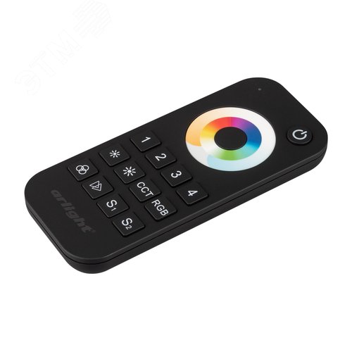 Пульт SMART-R22-MULTI Black 4 зоны, 2.4G ARL, IP20 пластик, 5 лет