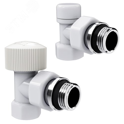 "Набор термостатический угловой Royal Thermo Design 1/2""М30х1,5 (Белый)"