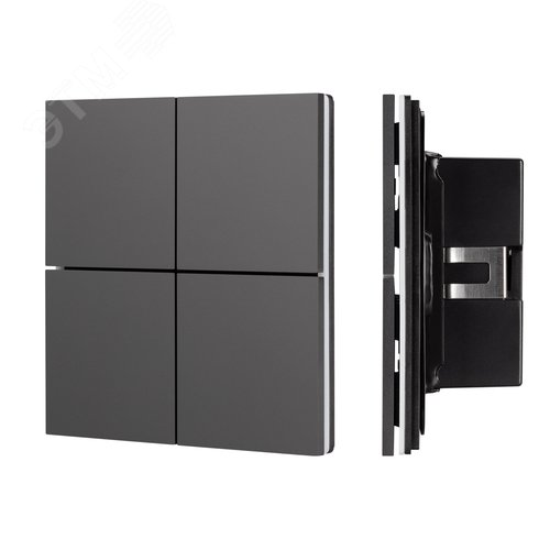 Панель кнопочная Black BUS Frameless IARL IP20 металл 2 года KNX-304-23-IN Black INTELLIGENT