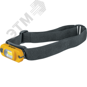 Фонарь светодиодный NPT-H19-ACCU 3Вт 1COB LED 120Лм 10м аккумуляторный поворотный налобный пластик 0.25 Ач
