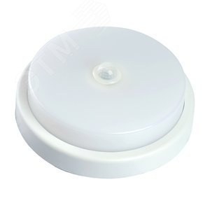 Светильник светодиодный ДБП-12w с датчиком 6500К 960Лм IP65 круглый белый