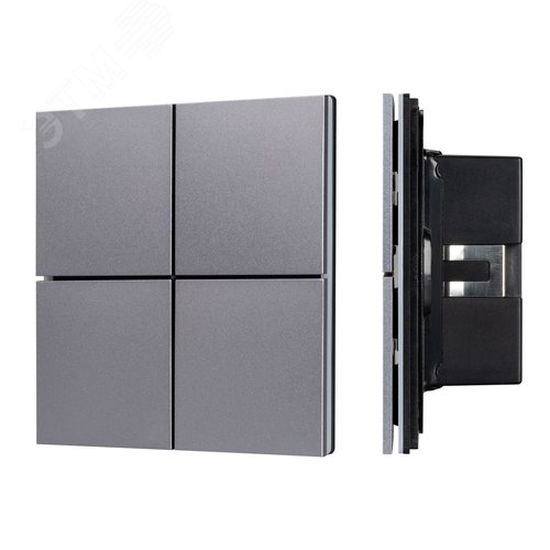 Панель кнопочная Grey BUS Frameless IARL IP20 металл 2 года KNX-304-23-IN INTELLIGENT