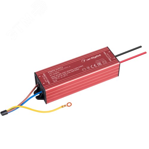 Блок питания ARPJ-SN-63600-PFC-A (36W, 34-63V, 600mA) (ARL, драйвер для светодиодов и светильников, IP65 металл, 3 года)