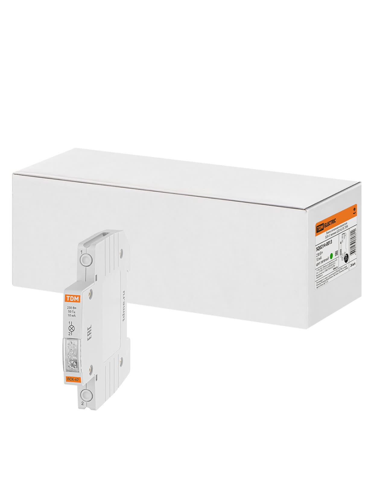 Лампа сигнальная компактная ЛСК-47 зеленая (LED) AC/DC TDM