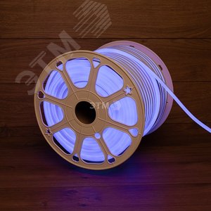 Неон гибкий LED SMD 8х16 мм, синий, 120 LED/м, 100 м