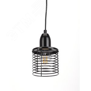 Подвес PL5 BK металл, E27, max 60W, d107 мм, черный (20/300)
