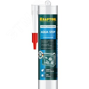Герметик стекольный силиконовый Aqua Stop 300 мл прозрачный