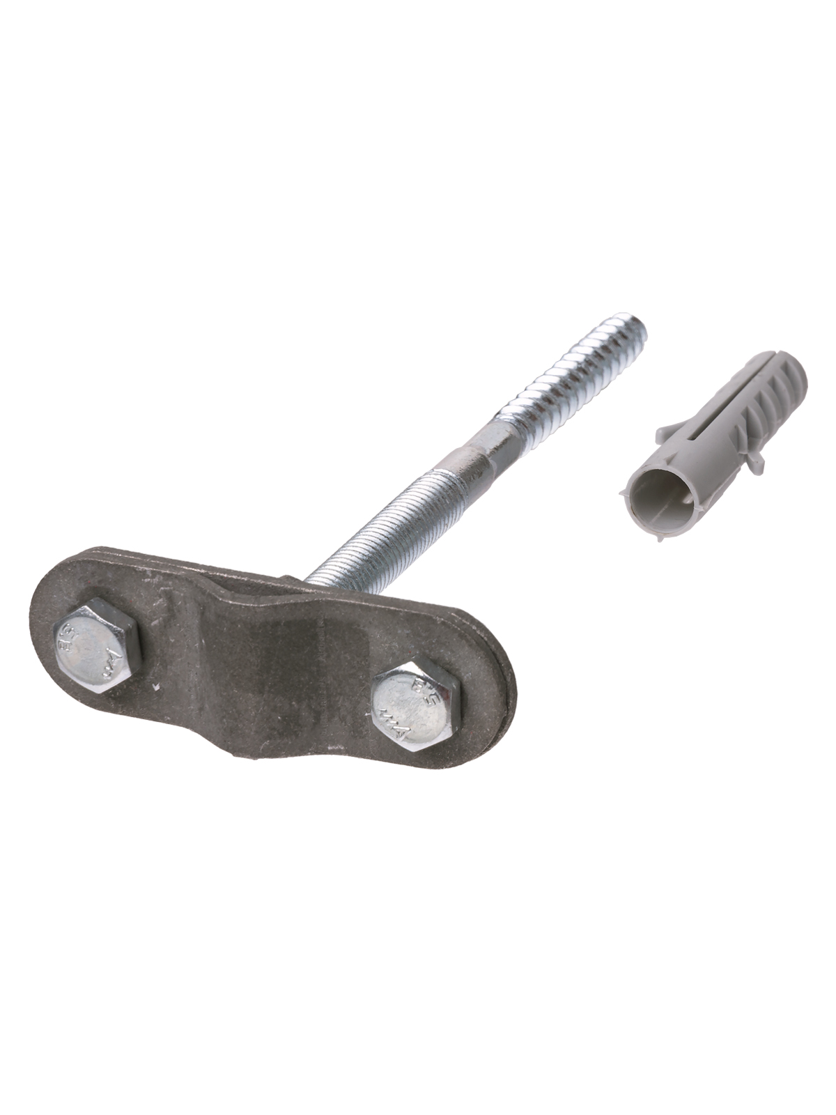 Держатель фасадный для прута Ø6-10 мм длина 250 мм, дюбель, стальной зажим, термодиффузия (упак. 1 шт.) TDM