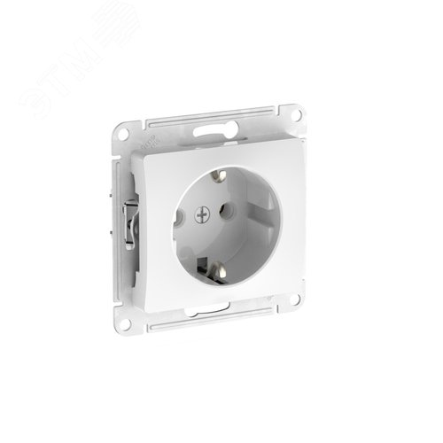 GLOSSA РОЗЕТКА с заземлением, 16А, быстрозажимные клеммы, БЕЛЫЙ