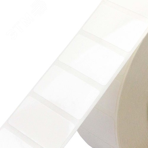 Этикетка в рулоне для ТТ печати, 30х15мм, из полиэстера  с усиленным адгезивом, белый  матовый, химстойкий, 1шт./ряд, 5тыс.шт./упак.