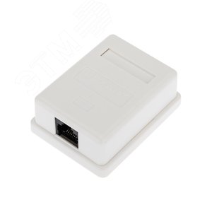Розетка компьютерная внешняя 1-порт RJ-45 8P8C UTP неэкранированная. кат6,