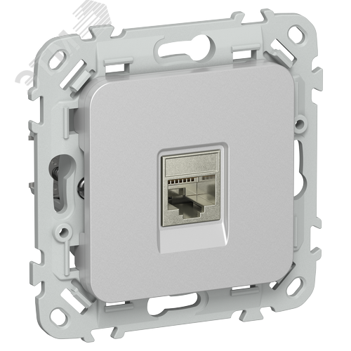 FLITE Розетка компьютерная RJ45 категория 6 STP РК6-1-1-ФлА алюминий IEK