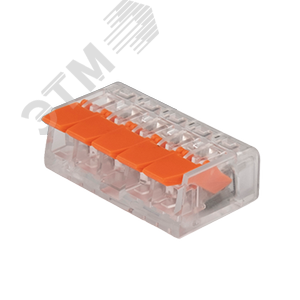 Клеммы монтажные многоразовые  PTC-5P 221-415 450V 32A 0,14-4.0mm2,  5 отверстий, прозрачные / 50шт.