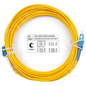 Патч-корд оптический duplex 5м LC-SC 9/125 sm LSZH