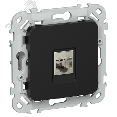 FLITE Розетка компьютерная RJ45 категория 5Е STP РК5е-1-1-ФлЧ черный IEK