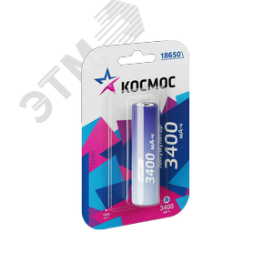 Аккумулятор 3400мАч 18650 Li-ion 1BL,