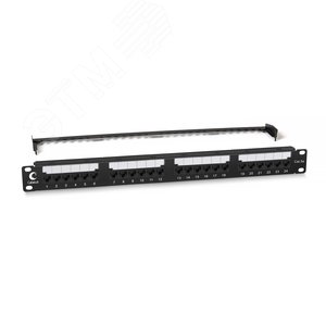 Патч-панель IDC 19' (1U), 24 порта RJ-45, категория 5e, Dual IDC, с задним кабельным организатором, new