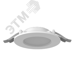 Светильник светодиодный DL-01 Slim 100 мм 13 Вт 3000 К CRI90 120x37 мм IP65/40 RAL9003 белый муар с рассеивателем опал