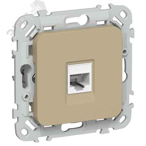 FLITE Розетка компьютерная RJ45 категория 5Е UTP РК5е-1-0-ФлХ хаки IEK