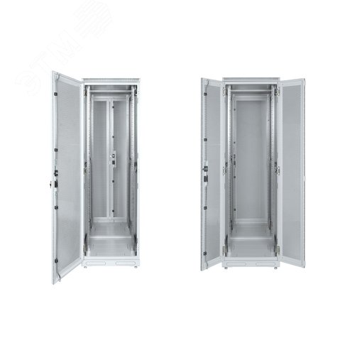 Шкаф телекоммуникационный напольный серверный 47U 800x1200 ШТ-НП-С-47U-800-1200-ПП передняя дверь перфорированная