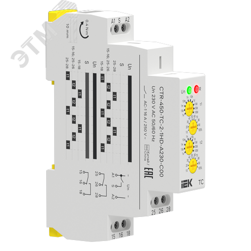 Реле циклическое TC реверсивное 2 контакта 230В AC IEK